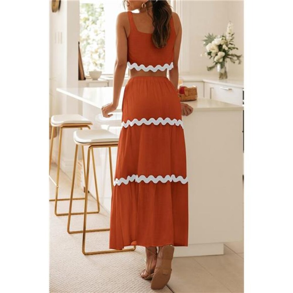 NEW Women's 2-Piece Summer Beach Outfit – Sleeveless Cropped - Picture 2 of 6